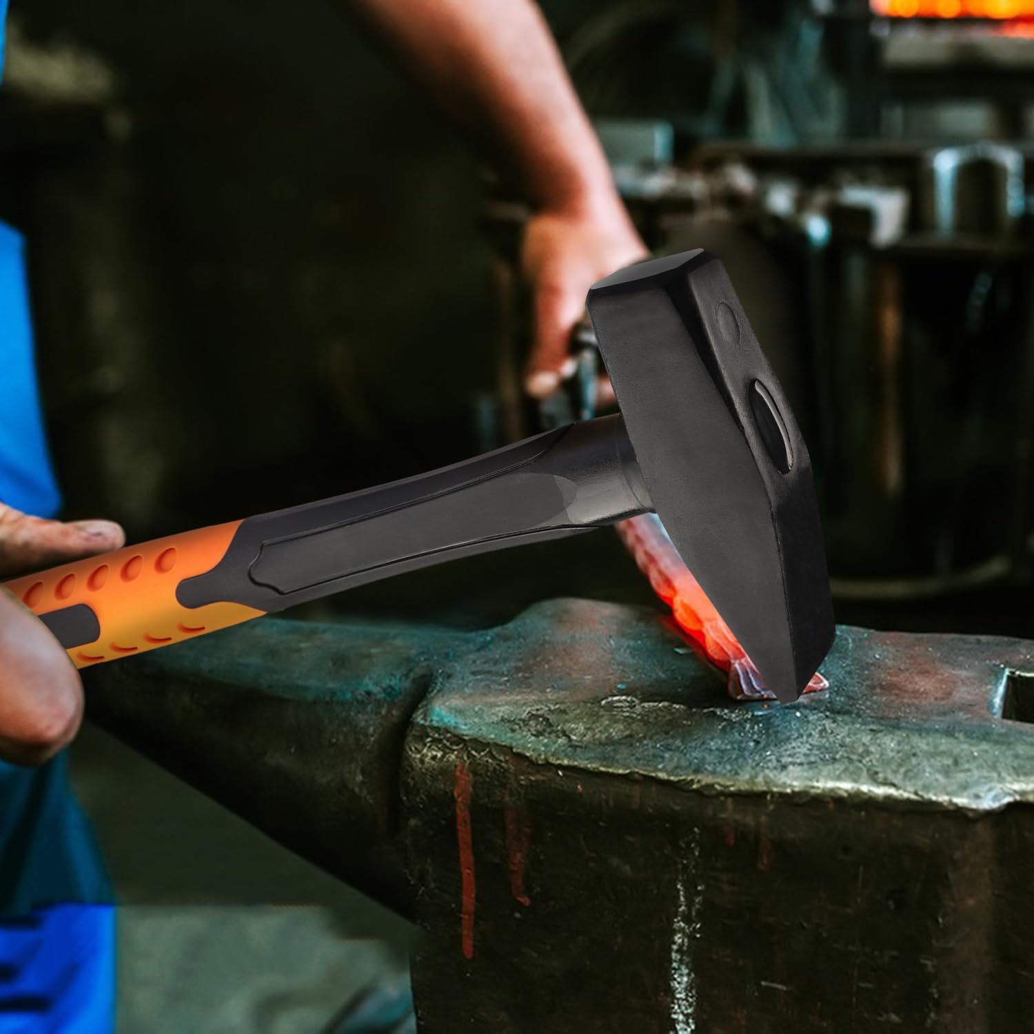 Paquete de 2 martillos cruzados de 3 libras, martillo cruzado para trabajo del metal, herrería, construcción, mejoras para el hogar y cualquier