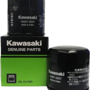 Filtro de aceite original Kawasaki número de pieza 16097-0007, paquete de 2 Filtro de aceite original Kawasaki número de pieza 16097-0007, paquete de 2