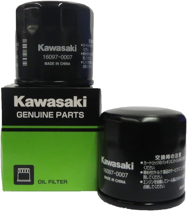 Filtro de aceite original Kawasaki número de pieza 16097-0007, paquete de 2