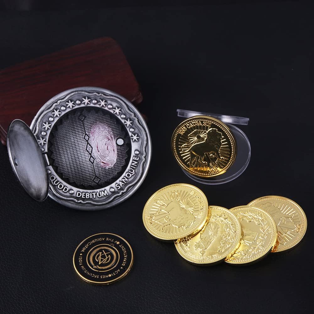 Blood Oath Marker Coin Novelty Metal Coins John Movie Props Cosplay Collecting Coin for Fans for Men Women Teen (Black Coin)