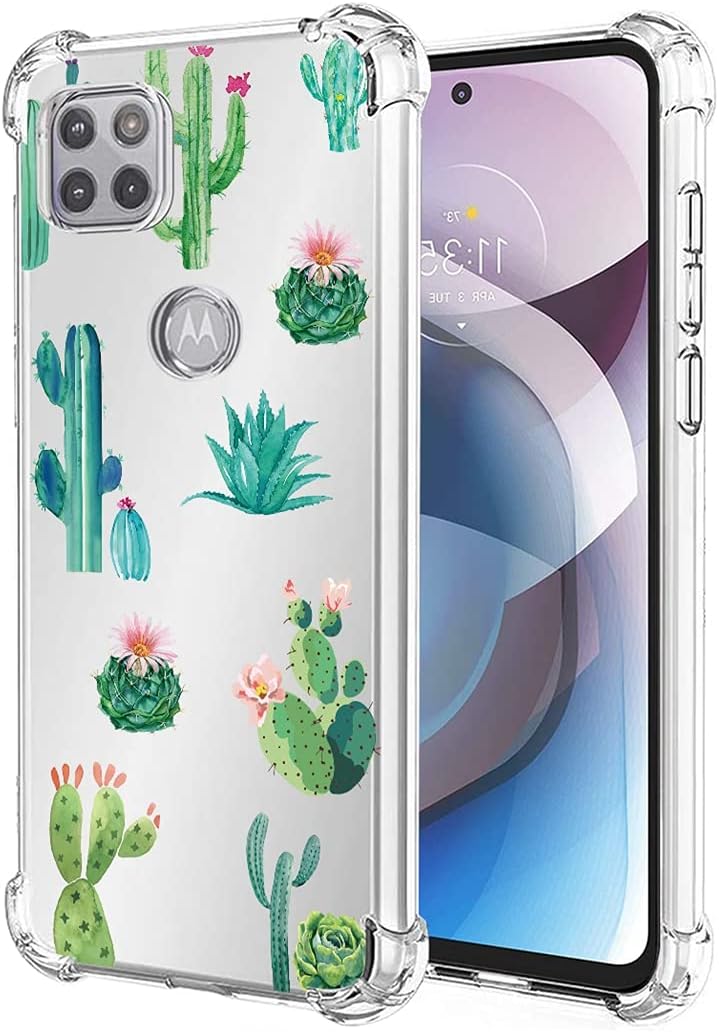 Bohefo Funda transparente compatible con Moto One 5G Ace, Motorola G 5G para niñas y mujeres, bonita funda protectora de TPU suave a prueba de