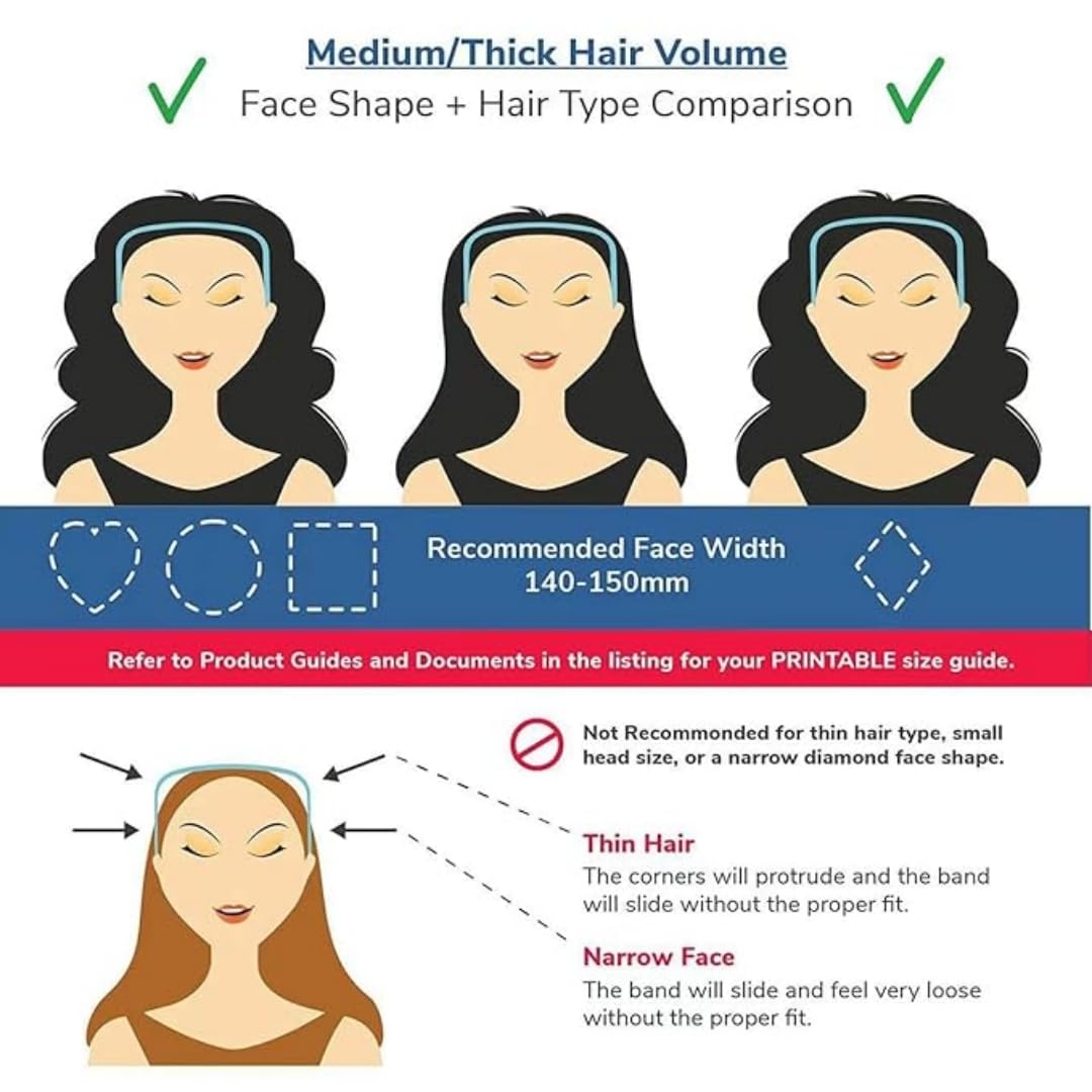 2 diademas de cabello grueso y rizado, diadema de lentes de sol para mujer, diadema con forma de lentes de sol, aro invisible para el cabello,