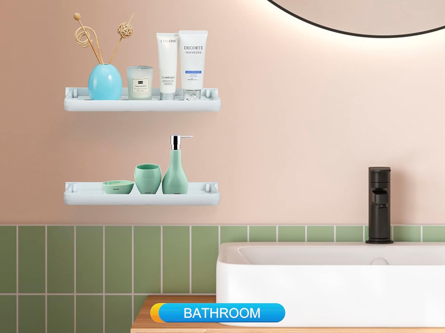 Estante plegable montado en la pared para baño, estantes de metal pequeños para lavandería, plegado en 90 e impermeable, paneles plegables para