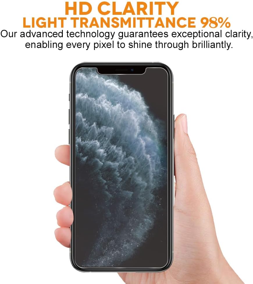 Xréel Platinum Shield compatible con iPhone 11 Pro Max, protector de pantalla de vidrio templado y protector de lente de cámara (paquete de 3),