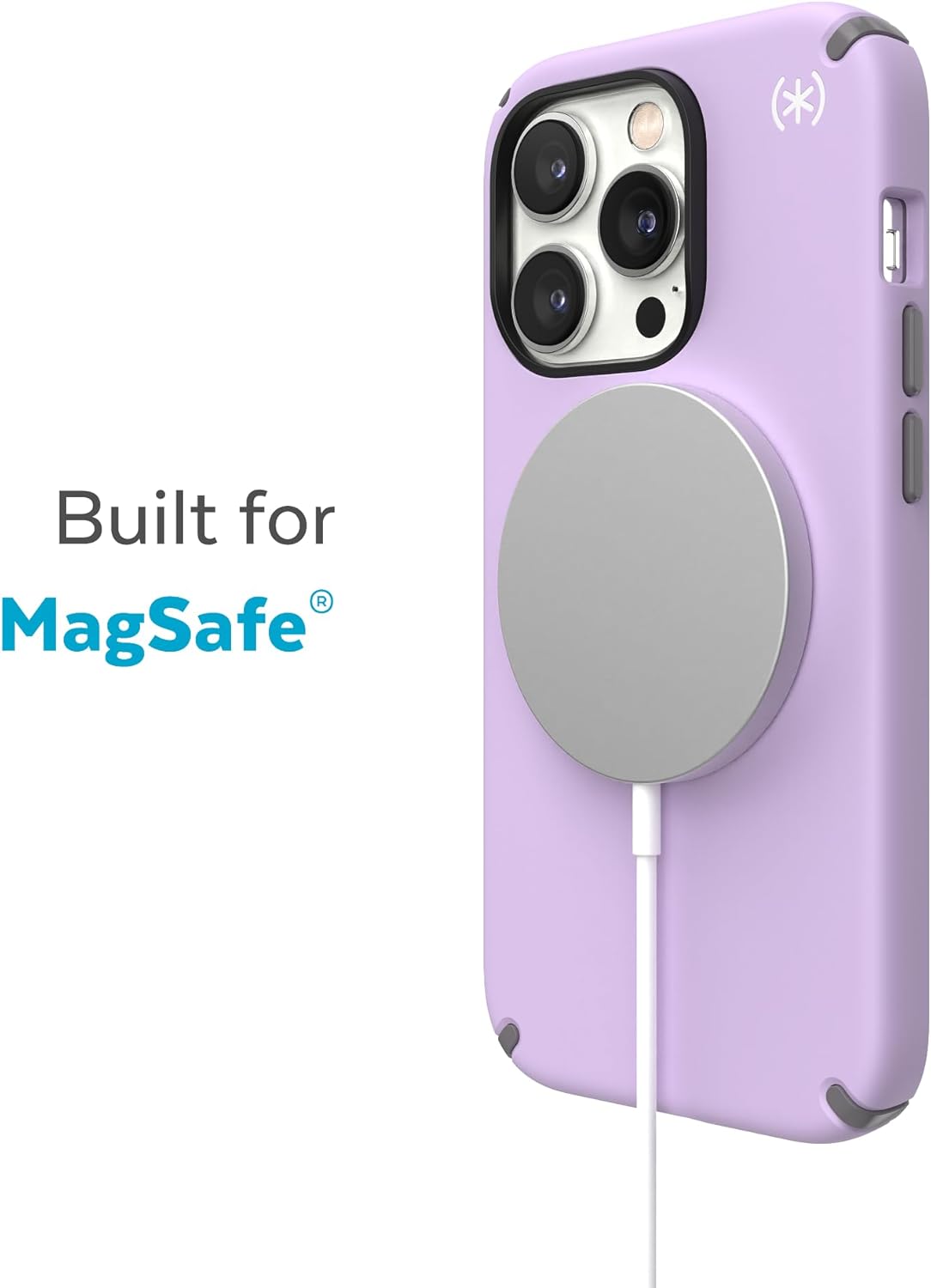 Speck Funda para iPhone 14 Pro Max, protección contra caídas, resistente a los arañazos, diseñada para MagSafe Slim iPhone 14 Pro Max de 6.7