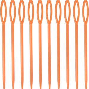 HARFINGTON 90 agujas de coser de plástico, 3.5 in de longitud, agujas romas grandes para coser artesanías hechas a mano, nociones de costura, color HARFINGTON 90 agujas de coser de plástico, 3.5 in de longitud, agujas romas grandes para coser artesanías hechas a mano, nociones de costura, color