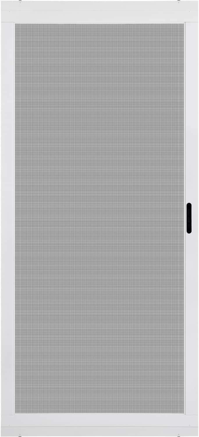 Guardian K.D. Kit de puerta corrediza de aluminio resistente para puerta corrediza de patio (36 x 96 pulgadas, marco blanco de 2.5 pulgadas, a