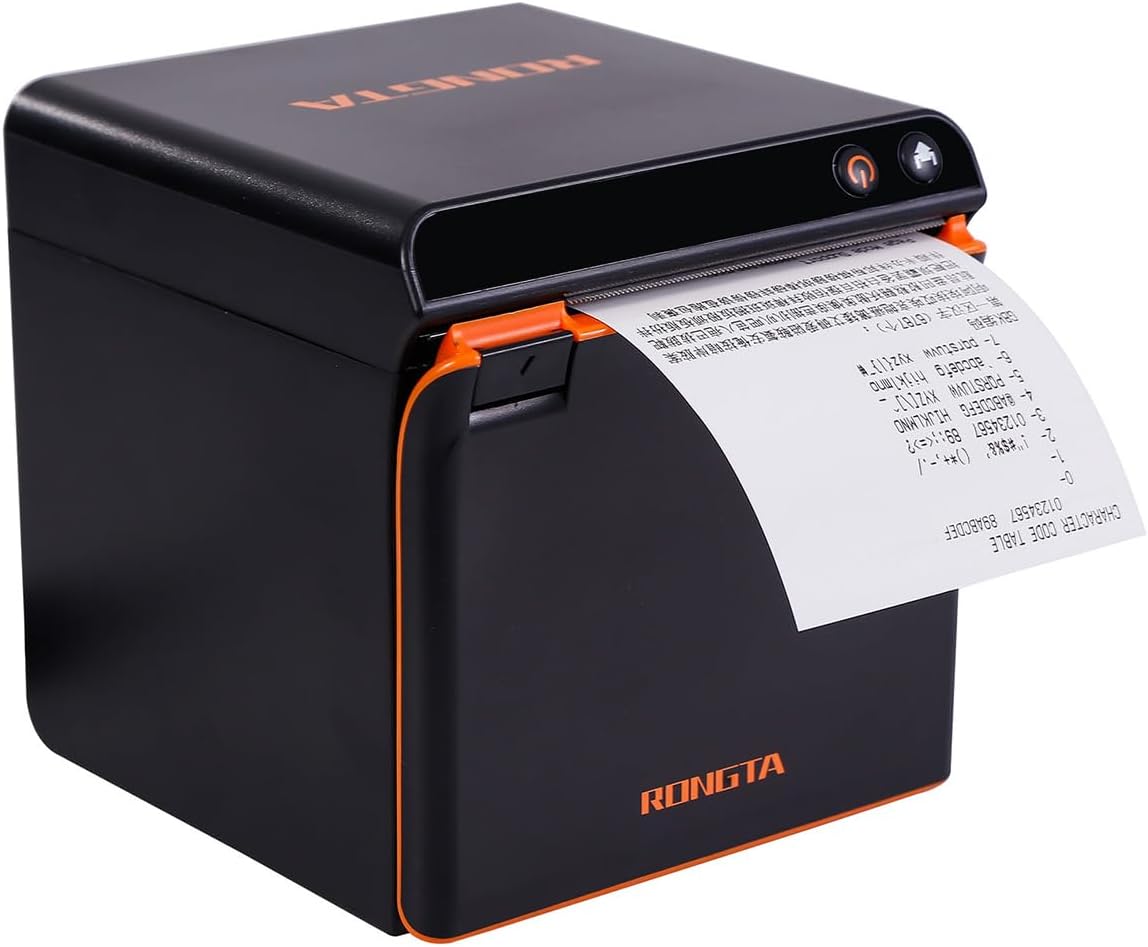 Rongta Impresora POS de 3.150 in, impresora térmica de recibos, impresora de cocina con cortador automático ESCPOS, compatible con impresora de caja
