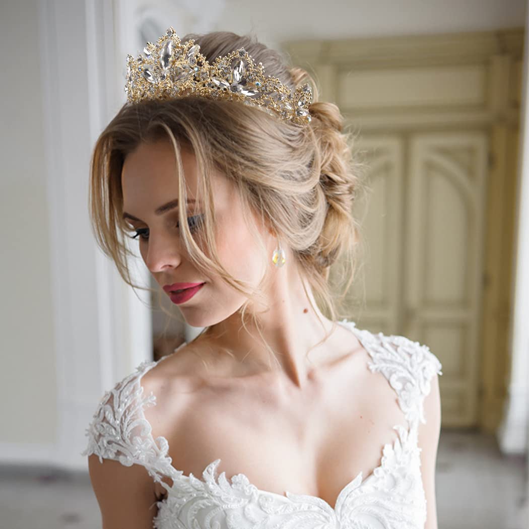 AOPRIE Apollo – Tiaras y coronas de piedra mágica para mujer, accesorios para el cabello de cristal para bodas, bailes, fiestas de cumpleaños,