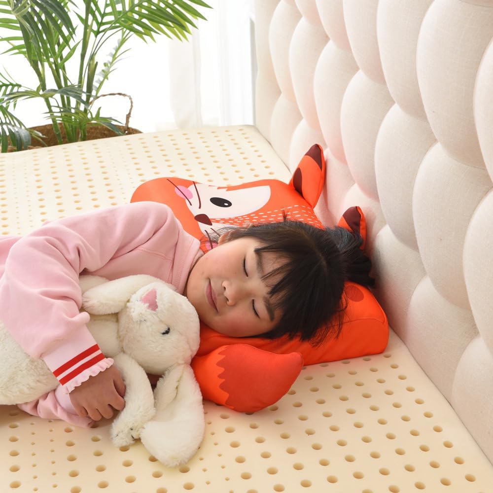LovXtra, Almohada para niños pequeños para dormir. Almohada suave y pequeña de espuma viscoelástica transpirable para cama infantil. Funda de