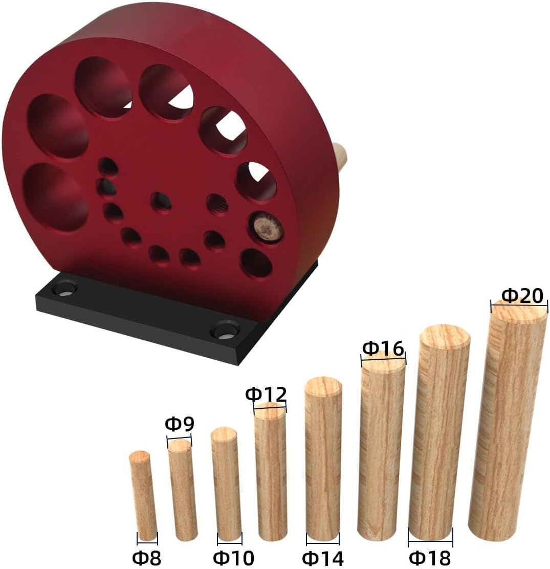 Kit de plantillas para hacer clavijas de 8 a 0.787 in con cuchillas de carburo para carpintería, taladro eléctrico, vara redonda, herramienta
