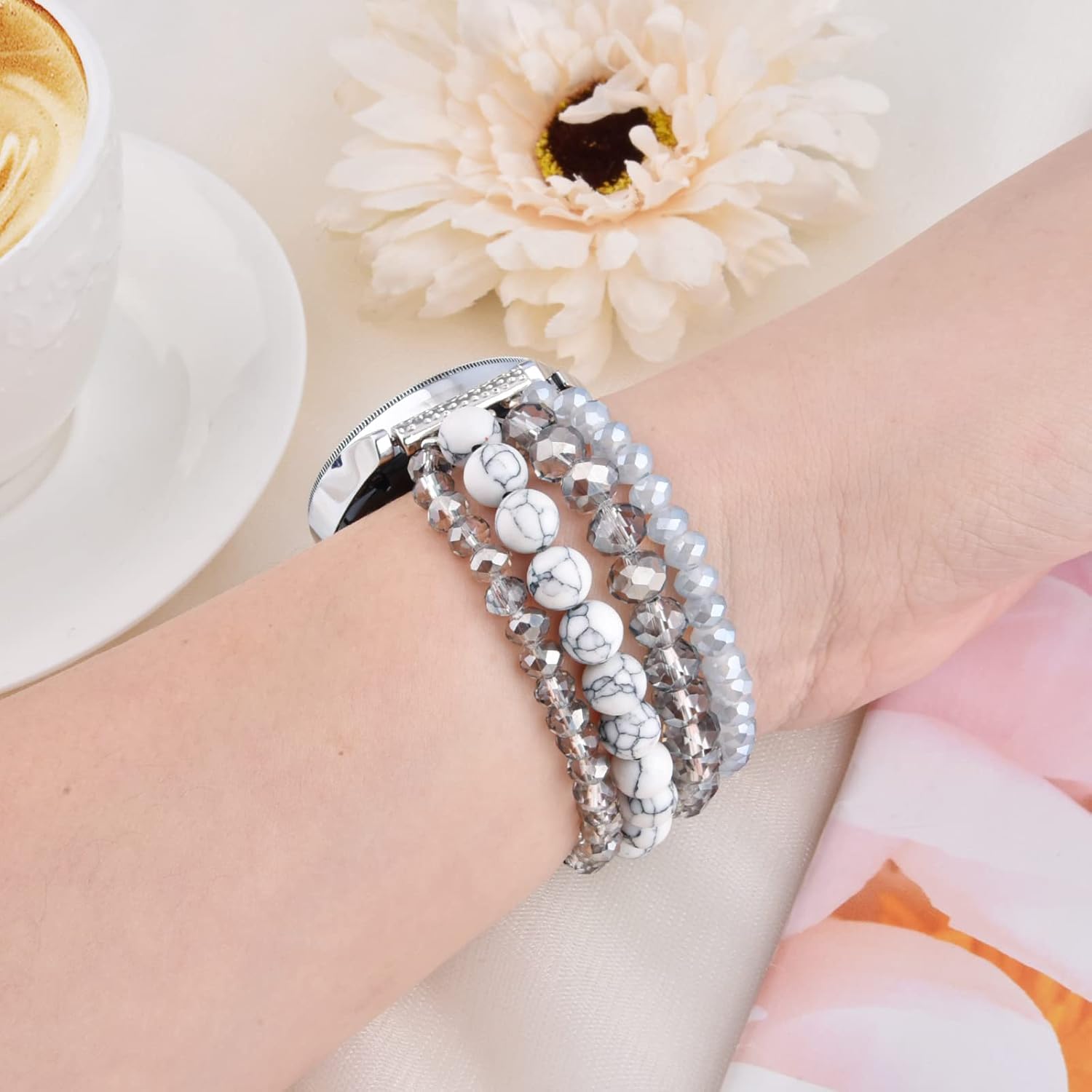 CAGOS Pulsera para Samsung Galaxy Watch 6 Band ClassicGalaxy Watch Active 2 BandGalaxy Watch 5 Band ProGalaxy Watch 4 Band Classic, 0.787 in Galaxy