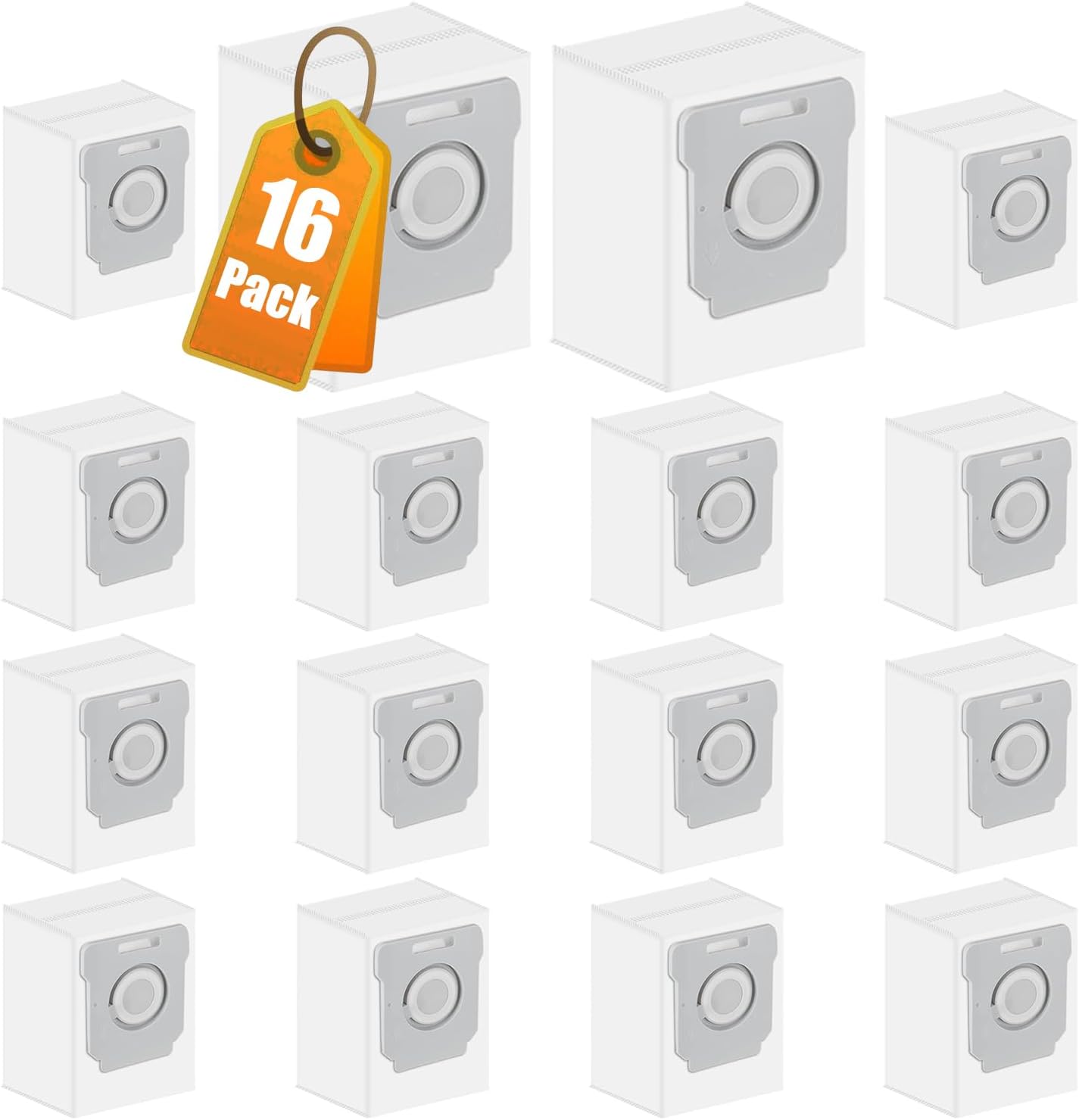 Paquete de 16 bolsas de vacío compatibles con iRobot Roomba i7 i7+Plus (7550) i3+ i4+ i6+ (6550) i8+ (8550) s9+ (9550) I & S Series, bolsas de