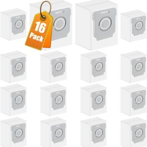 Paquete de 16 bolsas de vacío compatibles con iRobot Roomba i7 i7+Plus (7550) i3+ i4+ i6+ (6550) i8+ (8550) s9+ (9550) I & S Series, bolsas de Paquete de 16 bolsas de vacío compatibles con iRobot Roomba i7 i7+Plus (7550) i3+ i4+ i6+ (6550) i8+ (8550) s9+ (9550) I & S Series, bolsas de