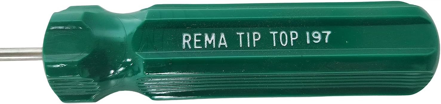 Rema Tip Top N 197 Herramienta de inserción de enchufe de neumático con mango de destornillador de ojo abierto para uso con kits de tapones de
