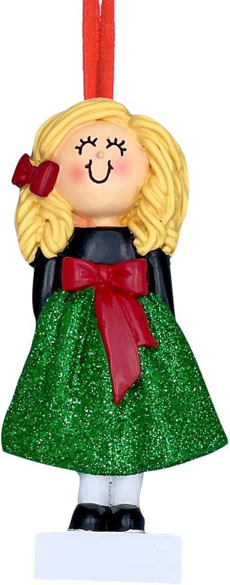 Adornos personalizados de vestido navideño para árbol de Navidad  Adorno de niña, adorno de hija 2022, adorno de vestido de cascanueces, adorno de