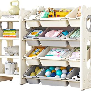 Organizador de almacenamiento de juguetes para niños con 12 contenedores de almacenamiento de juguetes, experimenta una organización de fácil Organizador de almacenamiento de juguetes para niños con 12 contenedores de almacenamiento de juguetes, experimenta una organización de fácil