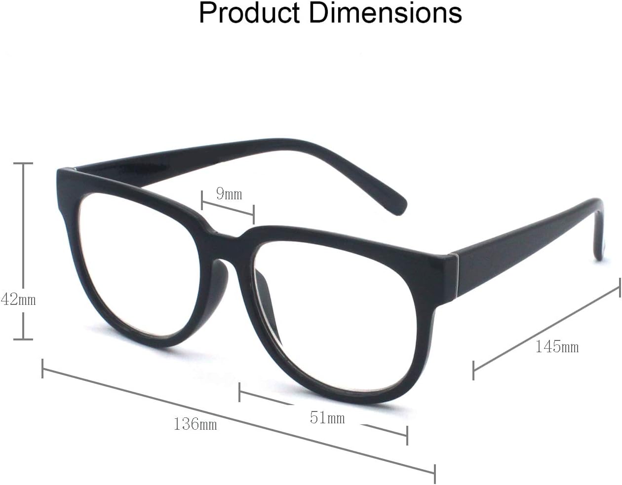 EYE ZOOM Paquete de 3 elegantes gafas de lectura con borde de cuerno para mujer