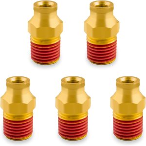 5 accesorios de aire DOT de latón de 14 pulgadas, accesorios de empuje para conectar, tubo macho recto de 14 pulgadas OD x 38 pulgadas NPT línea de 5 accesorios de aire DOT de latón de 14 pulgadas, accesorios de empuje para conectar, tubo macho recto de 14 pulgadas OD x 38 pulgadas NPT línea de