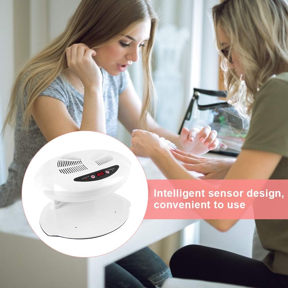 Sonew Secador de uñas de aire caliente y frío Herramienta de manicura para salón y hogar (blanco)