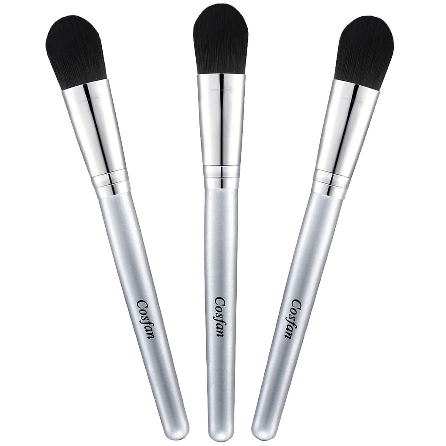 Paquete de 3 cepillos para mascarilla, cepillo de máscara facial, brochas de maquillaje de base de cerdas sintéticas para barro, suero, cáscara,