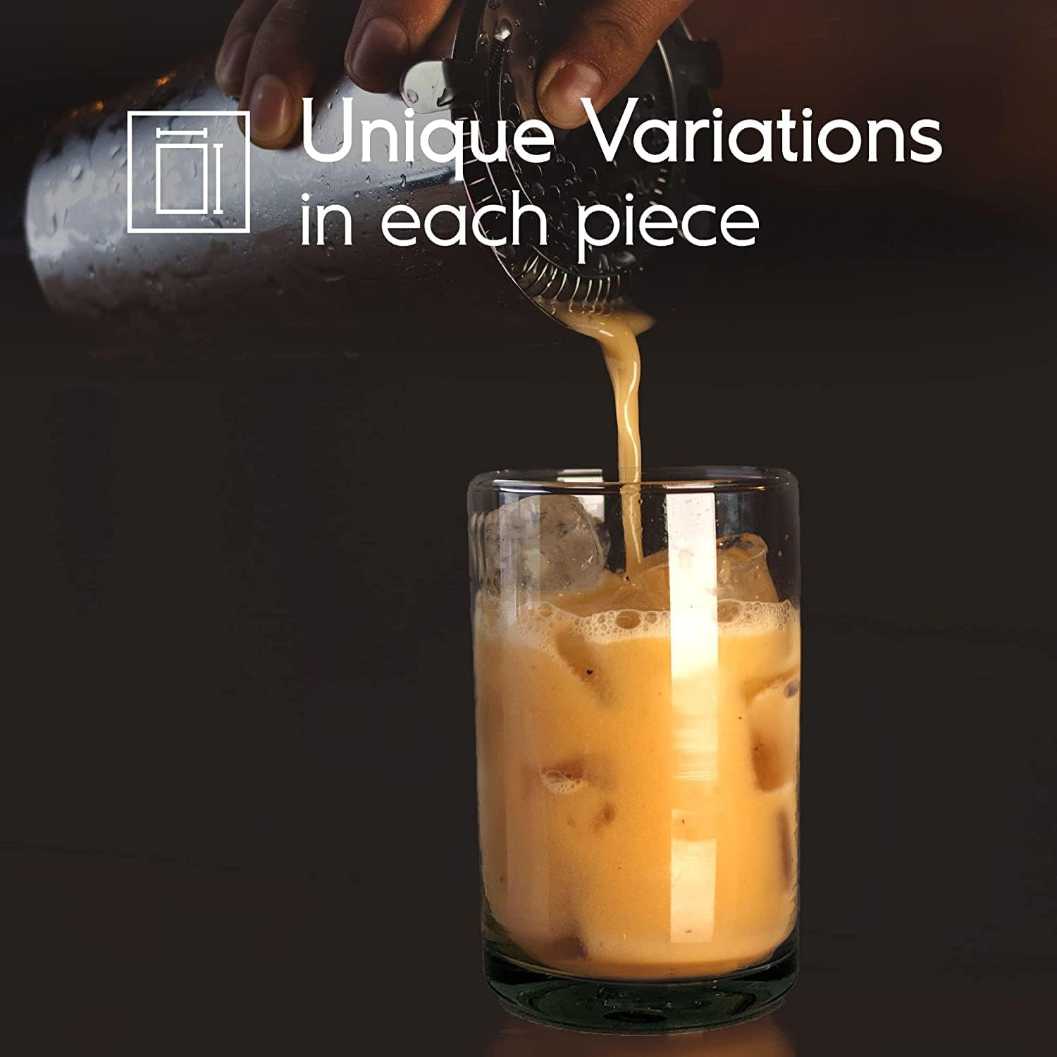 Clear Blown – Juego de 6 vasos de jugo de 9 onzas, cristalería mexicana hecha a mano, vidrio reciclado, sin plomo ni toxinas (jugo)