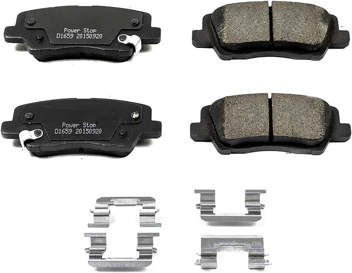 Power Stop 17-1659, Z17 Pastillas de freno de cerámica traseras con herrajes