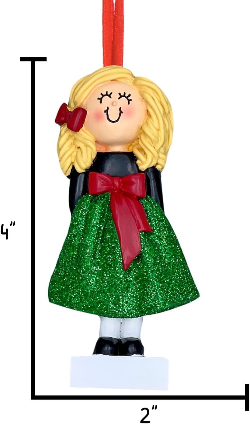 Adornos personalizados de vestido navideño para árbol de Navidad  Adorno de niña, adorno de hija 2022, adorno de vestido de cascanueces, adorno de