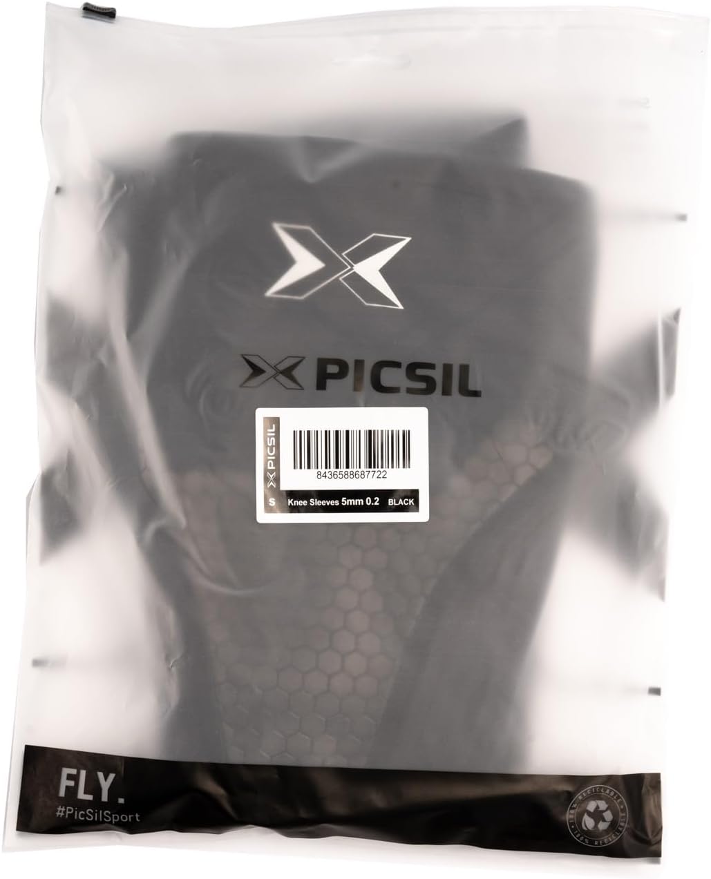 PICSIL Rodilleras de 5 y 0.276 in (1 par) de soporte y compresión para levantamiento de pesas, levantamiento de potencia y entrenamiento cruzado,
