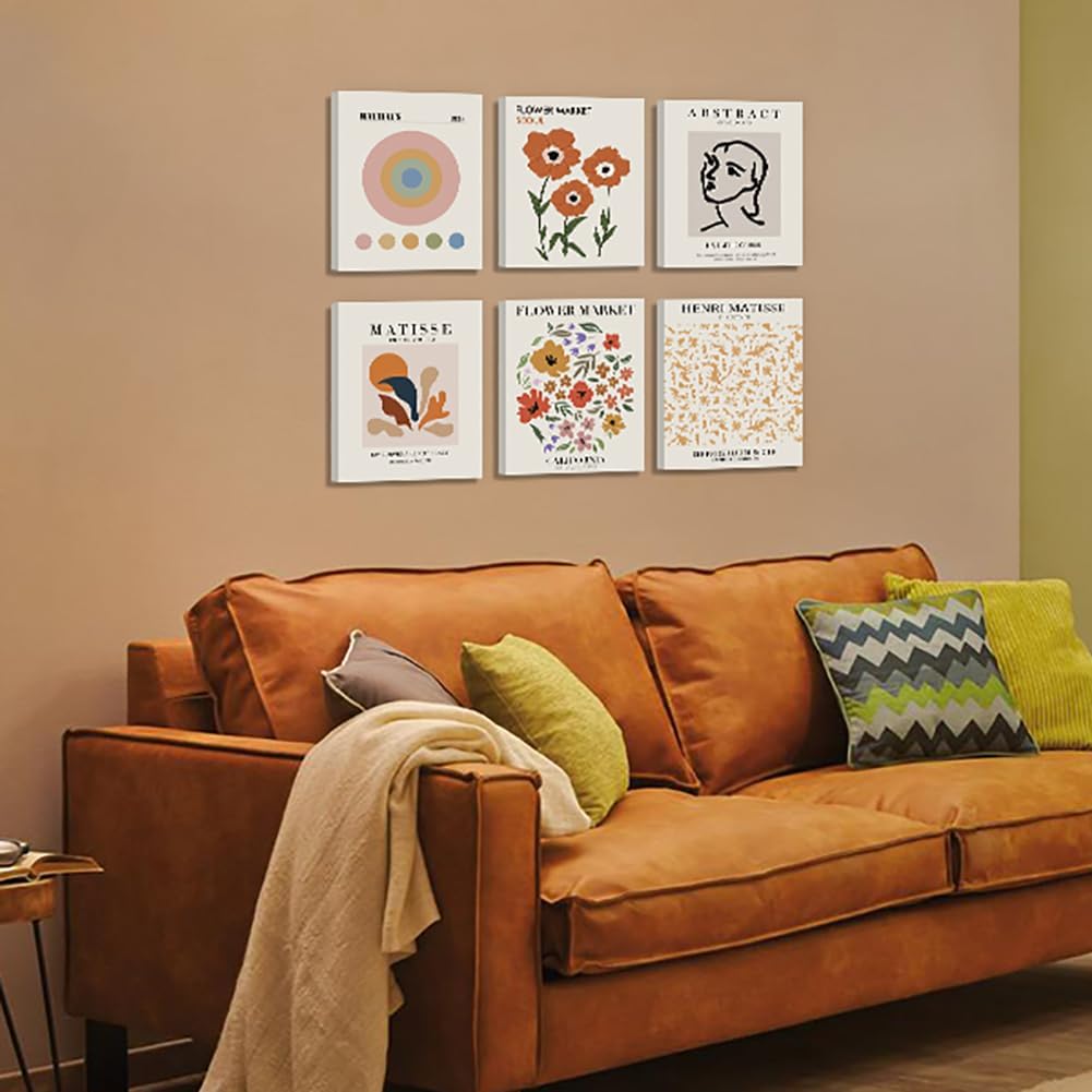 CHDITB Flower Market – Póster de arte para pared, juego de 6 (12 x 16 pulgadas), impresiones retro para dormitorio, decoración de pared, pósteres de