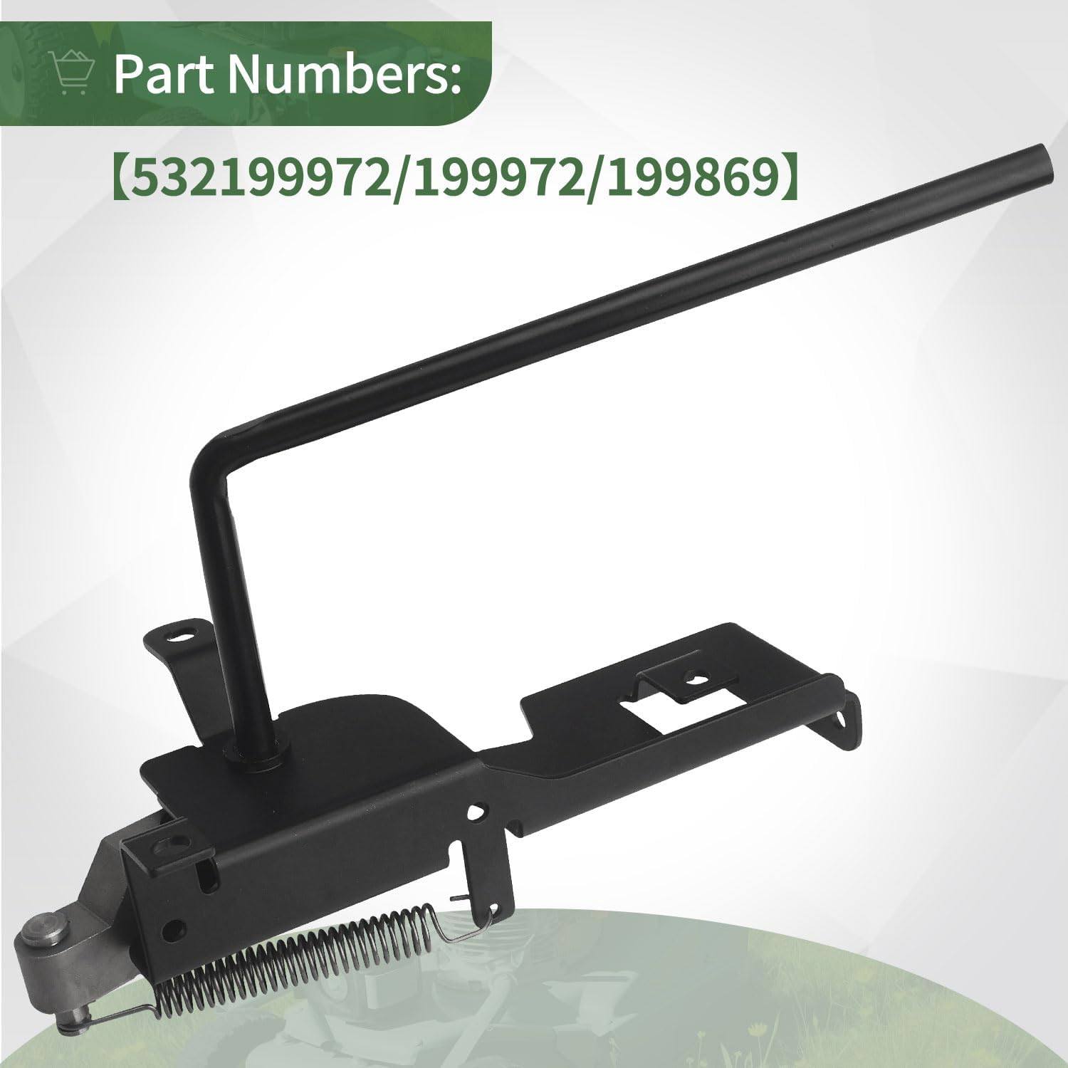 532199972 Conjunto de palanca de compromiso de hoja compatible con tractor de césped Husqvarna Craftsman Poulan, compatible con el modelo YTA19K42