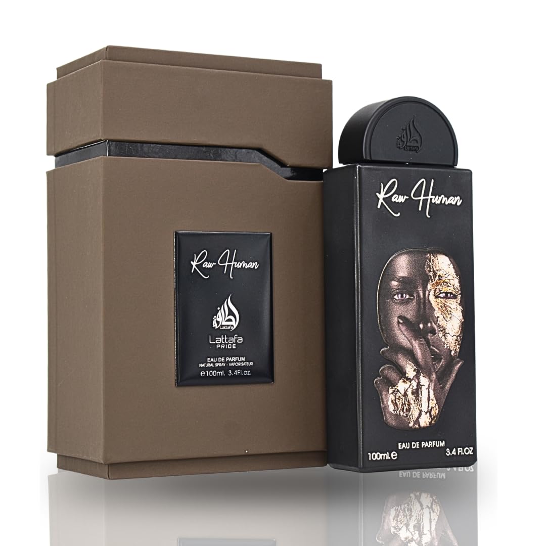 Lattafa Pride Raw Human Eau de Parfum Spray para Unisex, 3.4 onzas