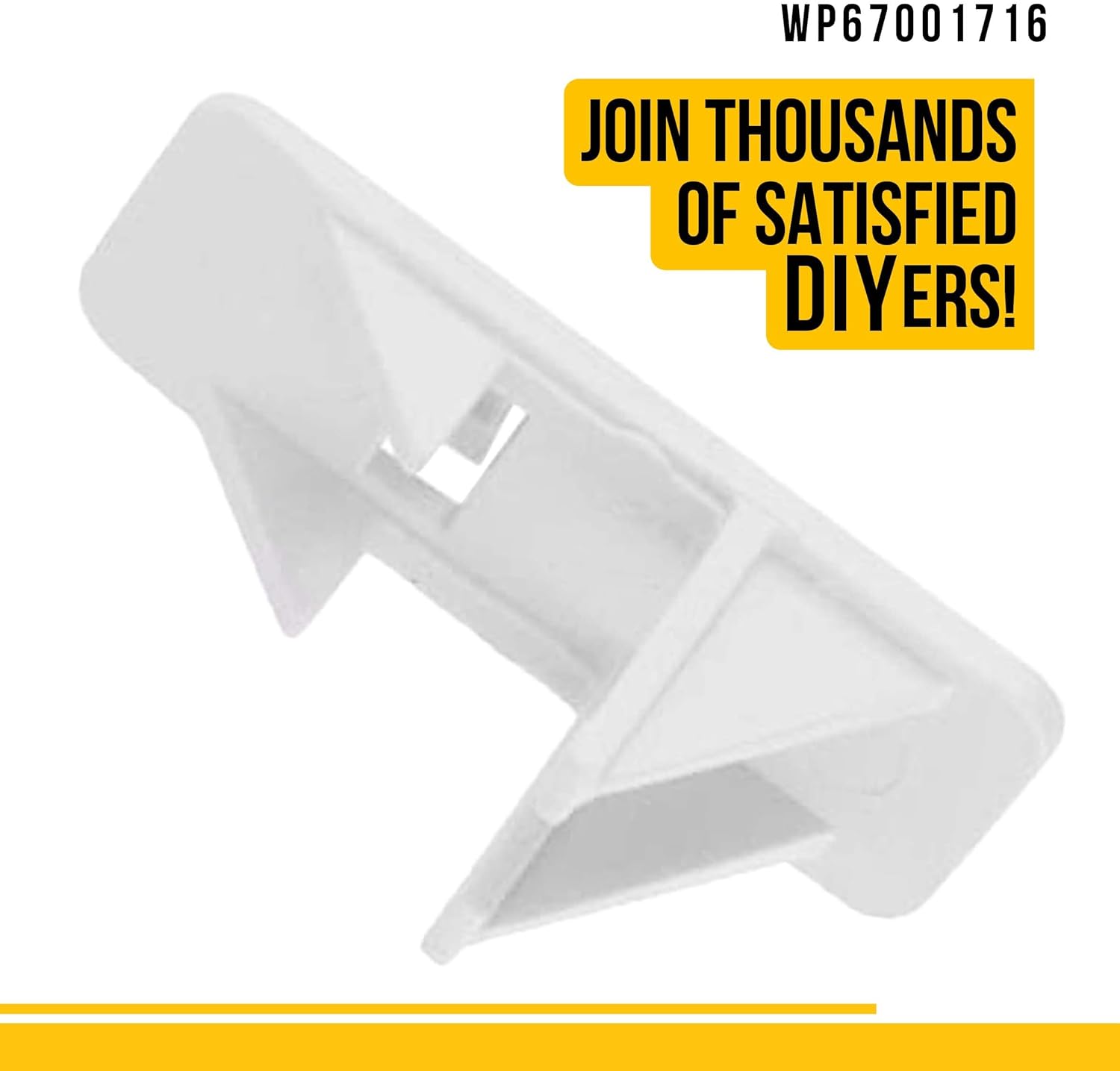 WP67001716 – Soporte para cubierta de cajón para frigorífico, sustituye a AP6010289, 67001716, 1022681, 12531802, 8208369, PS11743468