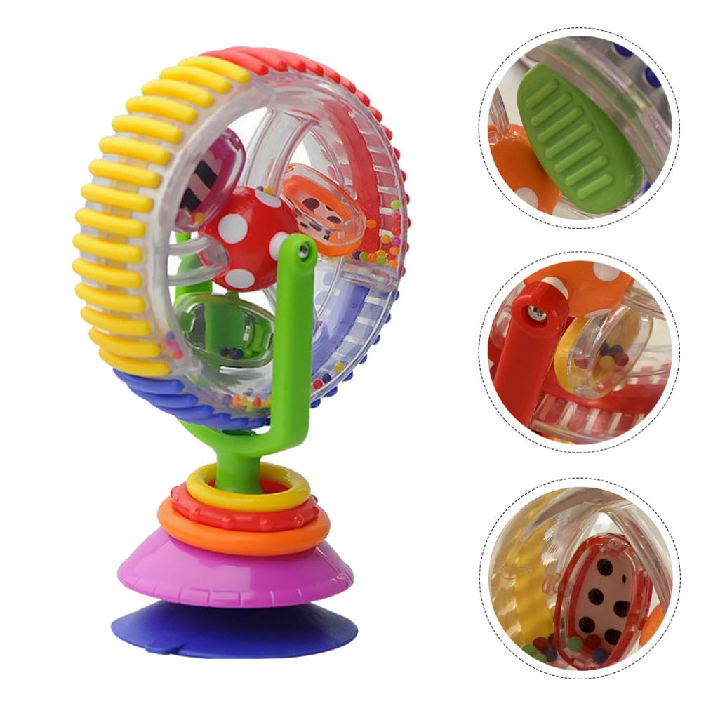 Toyvian Juguete de silla alta para bebé, juguete de rueda de fortuna, juguete giratorio para recién nacido, juguete de actividad para recién nacido,