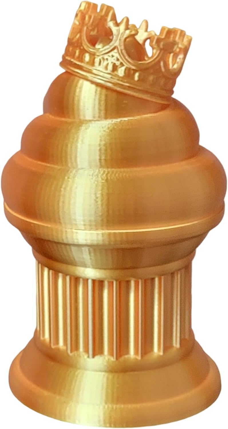 Znet3D Trofeo de emoji King Poop  Premio divertido y regalo  Hecho a mano con fabricación aditiva  6 pulgadas de alto  Con un emoji de caca sólida