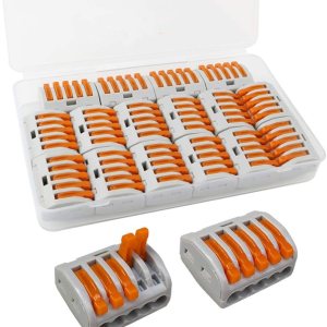 FULARR 16 piezas de tuerca de palanca PCT-215 premium, conectores de cable compacto conductor, conector de cable de empuje de cable de bloque de FULARR 16 piezas de tuerca de palanca PCT-215 premium, conectores de cable compacto conductor, conector de cable de empuje de cable de bloque de