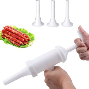 Fabricante de salchichas manual de calidad alimentaria Llenador de embutido de carne Máquina de salami manual para uso comercial y doméstico Fabricante de salchichas manual de calidad alimentaria Llenador de embutido de carne Máquina de salami manual para uso comercial y doméstico