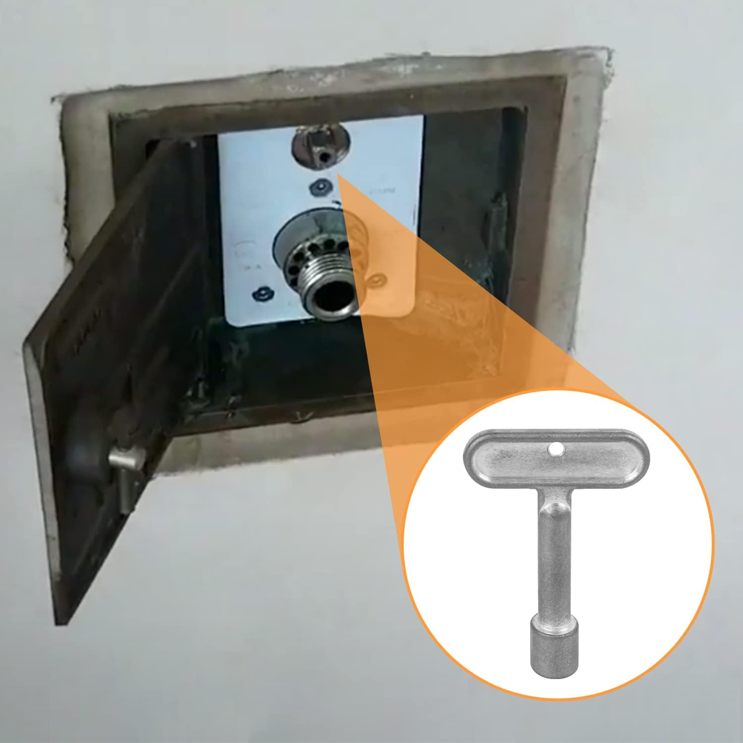 Llave de hidrante de 38 pulgadas, llave de agua para P1300-PART-13-KEY, compatible con Zurn, llave de grifo de agua, llave de hidrante mejorada para