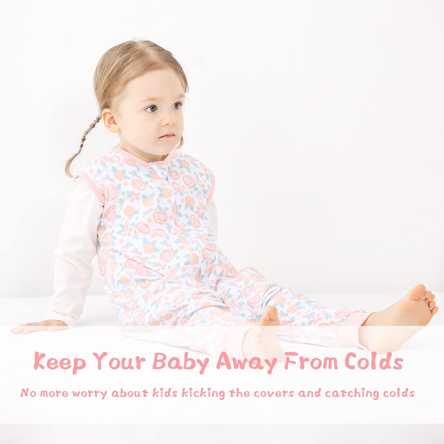 Saco de dormir para niños pequeños, saco de dormir de 2 a 3 años, saco de dormir ligero para bebé, saco de dormir con pies, saco de dormir suave sin