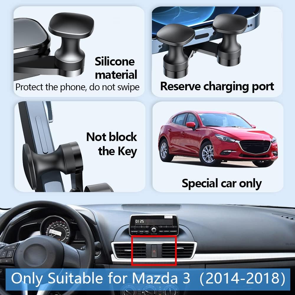 Soporte para teléfono de coche para 2014 2015 2016 2017 2018 Mazda 3 accesorios de automóvil decoración interior celular teléfono móvil soporte