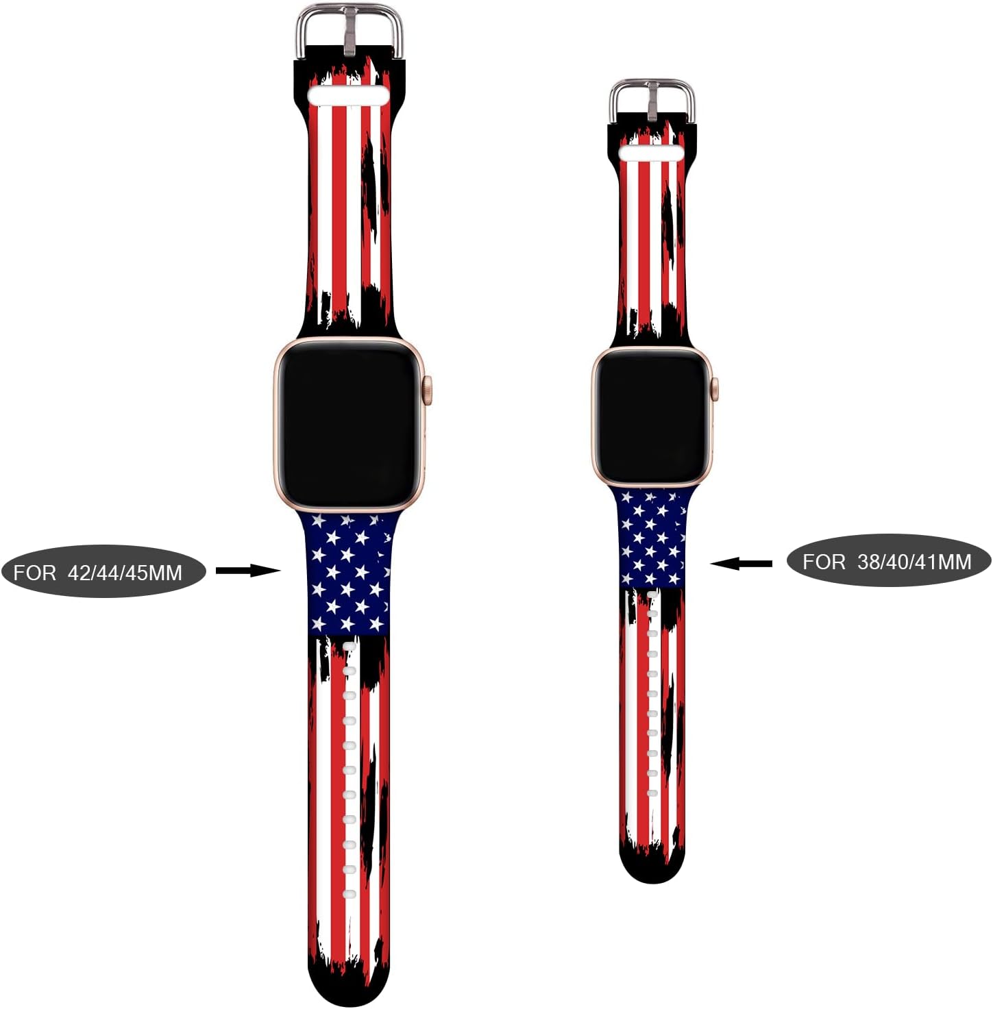 Correas ajustables de silicona para reloj de enfermera, compatible con Apple Watch de 38404142441.772 in, correa ajustable de silicona para iWatch