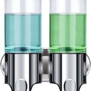 Dispensador y organizador de ducha de baño 2 en 1 montado en la pared, sostiene champú, jabón, acondicionador, gel de ducha para baño, cocina, Dispensador y organizador de ducha de baño 2 en 1 montado en la pared, sostiene champú, jabón, acondicionador, gel de ducha para baño, cocina,