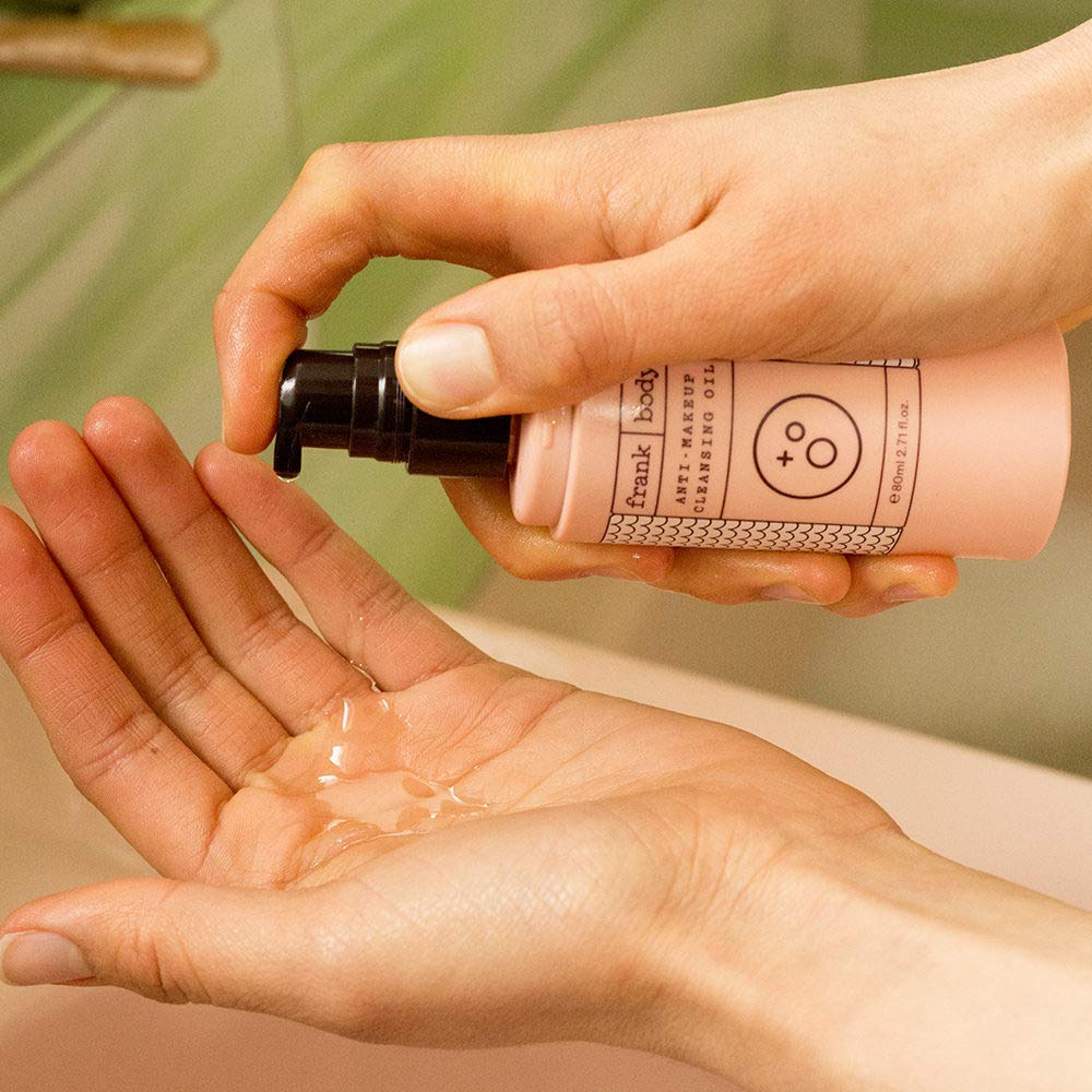 Frank Body Aceite limpiador antimaquillaje  Removedor de maquillaje sin toallitas  Hecho con café, semilla de uva y ácido BHA  Elimina naturalmente