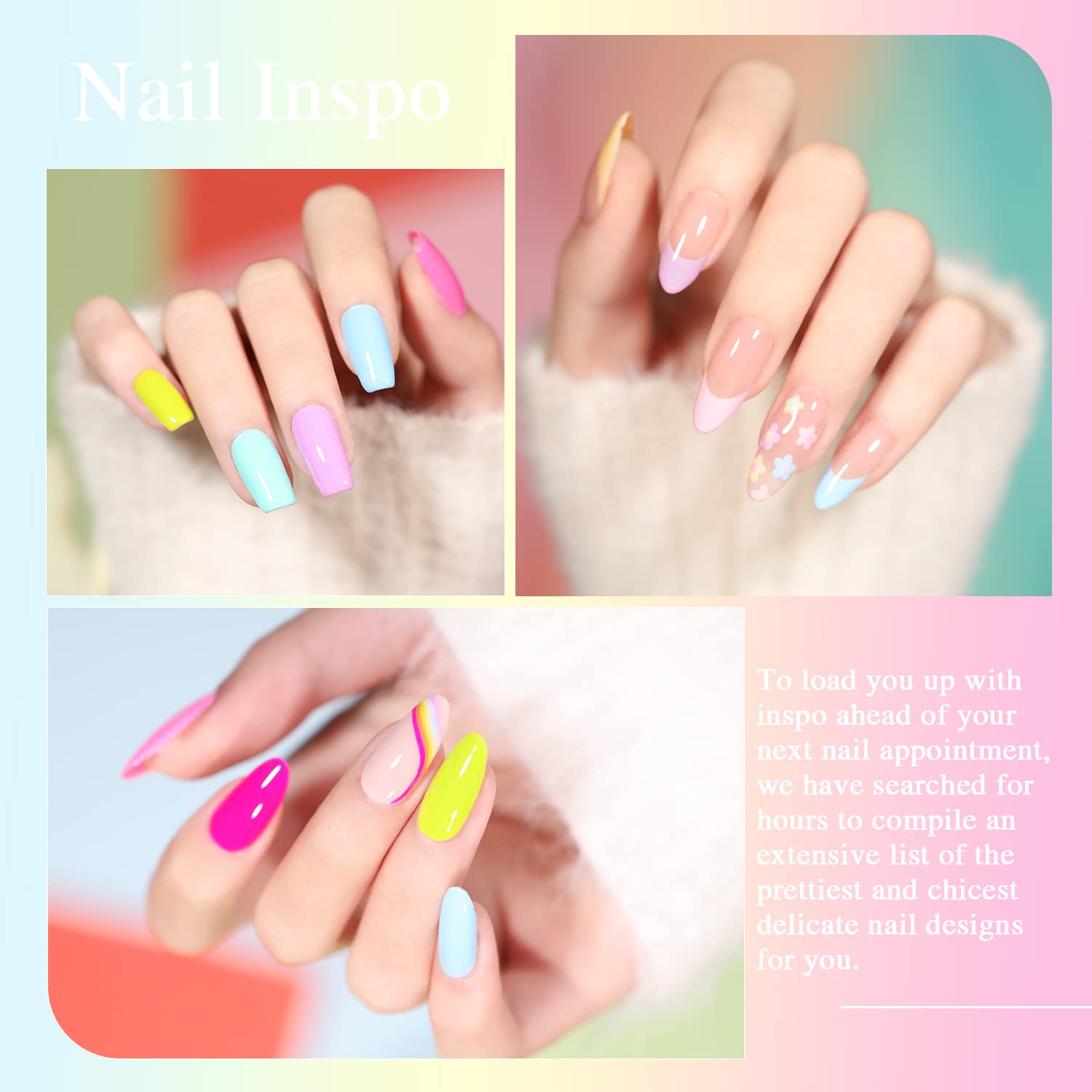 Beautpal – Juego de esmaltes de uñas de gel pastel neón, decoración de Pascua, macarrón brillante, esmalte de uñas de primavera y verano, 10