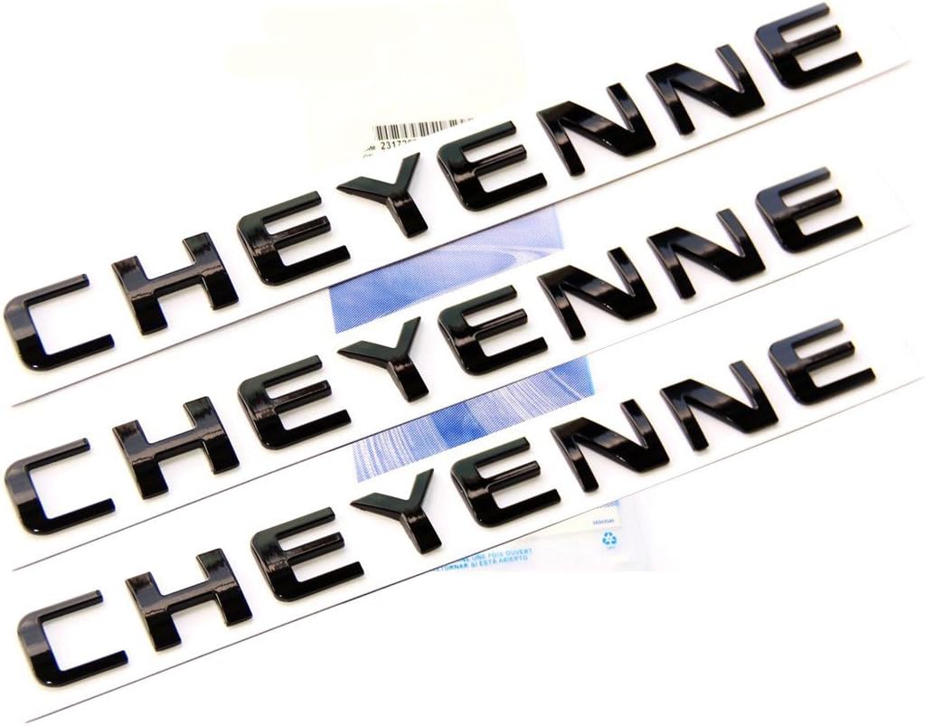 Yoaoo 3x OEM Black Cheyenne Nameplate Emblems Badge for Silverado Shiny 3D New Yoaoo 3x OEM Black Cheyenne Nameplate Emblems Badge for Silverado Shiny 3D New