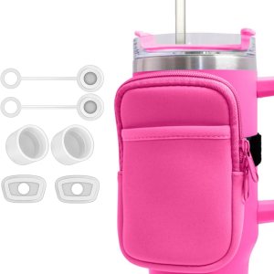 Bolsa para botella de agua+3 tapones para derrames Stanley Quencher Adventure 40oz (rojo) Bolsa para botella de agua+3 tapones para derrames Stanley Quencher Adventure 40oz (rojo)