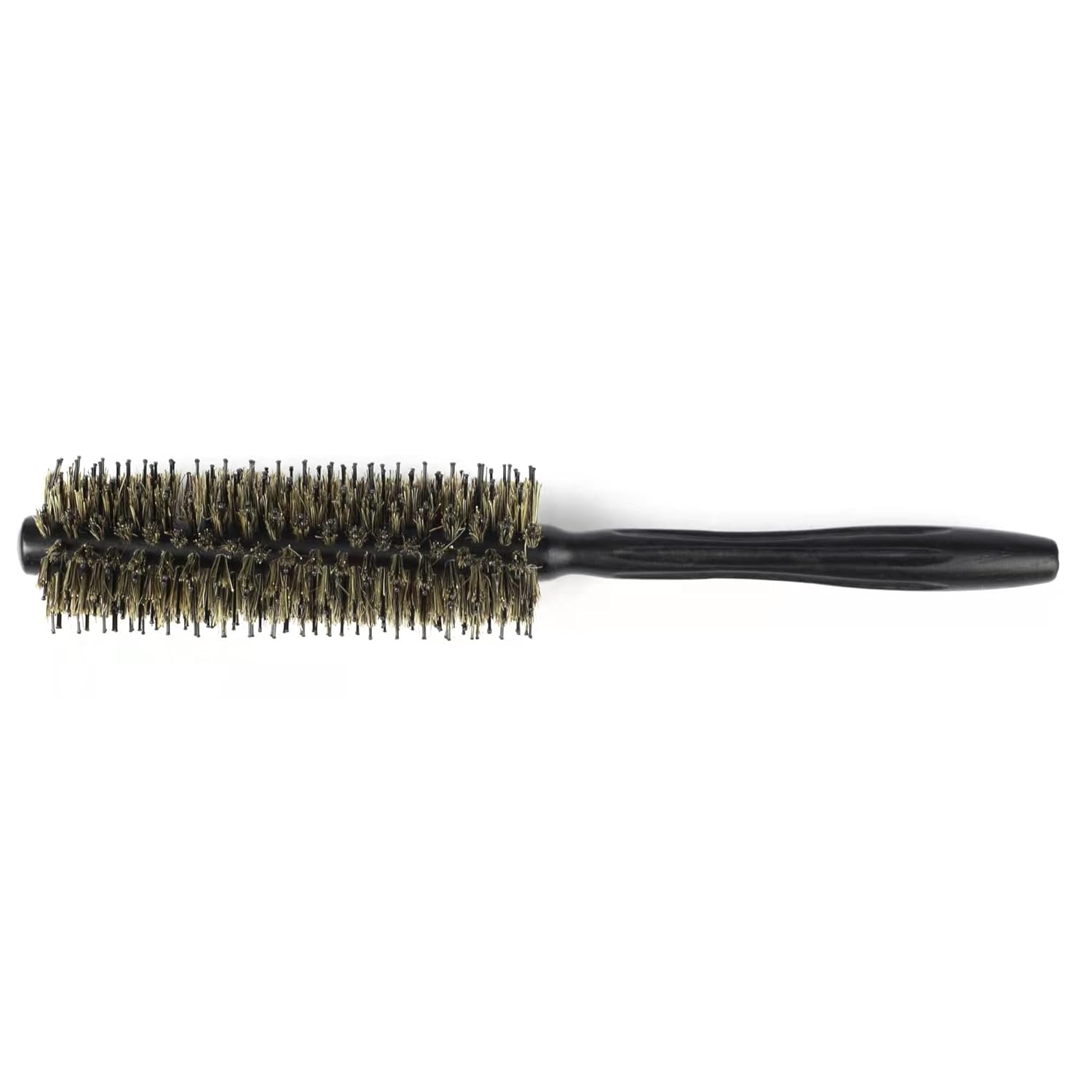 Cepillo de pelo redondo con cerdas naturales de jabalí y nailon, cepillo de pelo voluminizador pequeño, barril de 1.65 pulgadas de diámetro (12