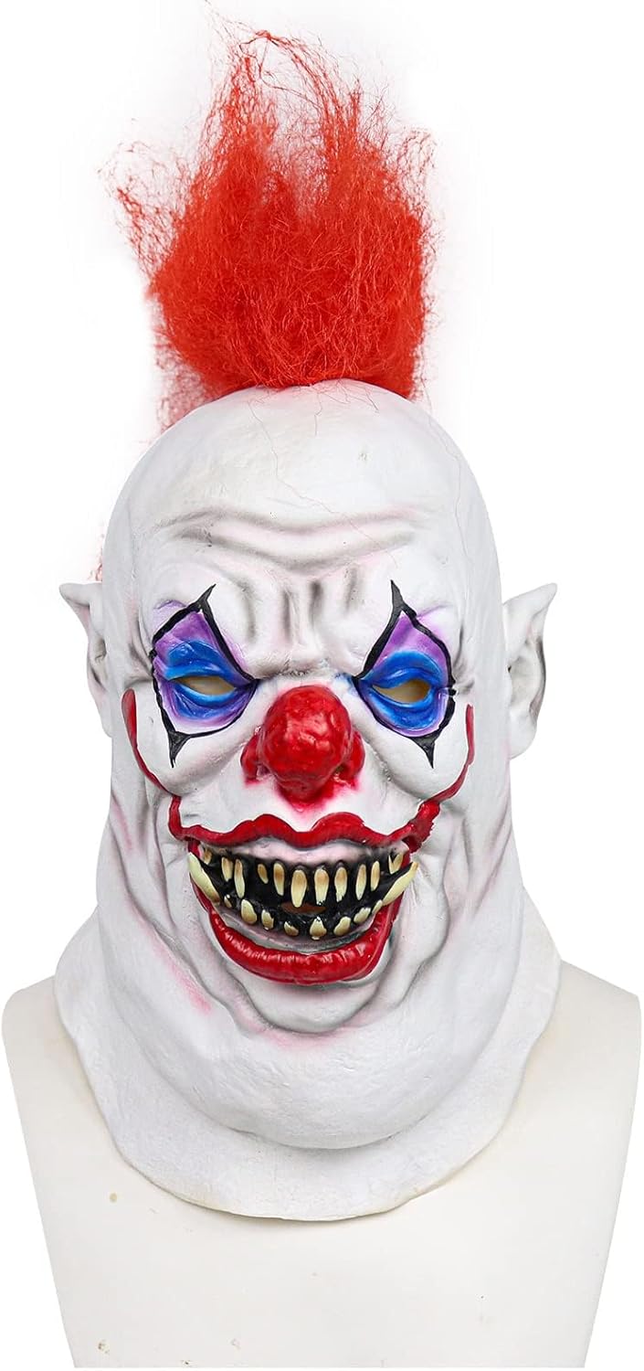 xiuyou Máscara de payaso de Halloween, máscara de payaso, máscara de payaso asesino de terror, máscara de payaso asesino de terror, disfraz de