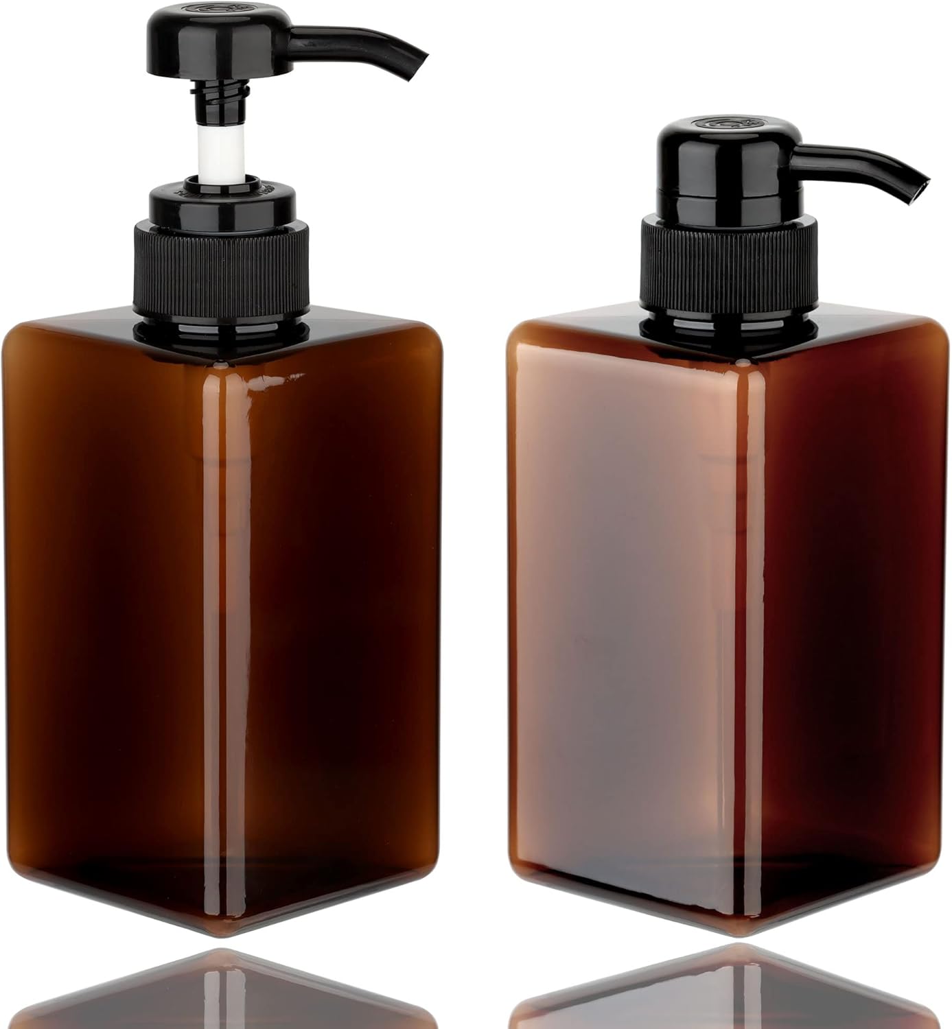 Dulinkas – Dispensador de botellas de plástico recargable de 15.2 fl oz15.2 onzas, dispensador de loción vacía, contenedor de líquido para aceite
