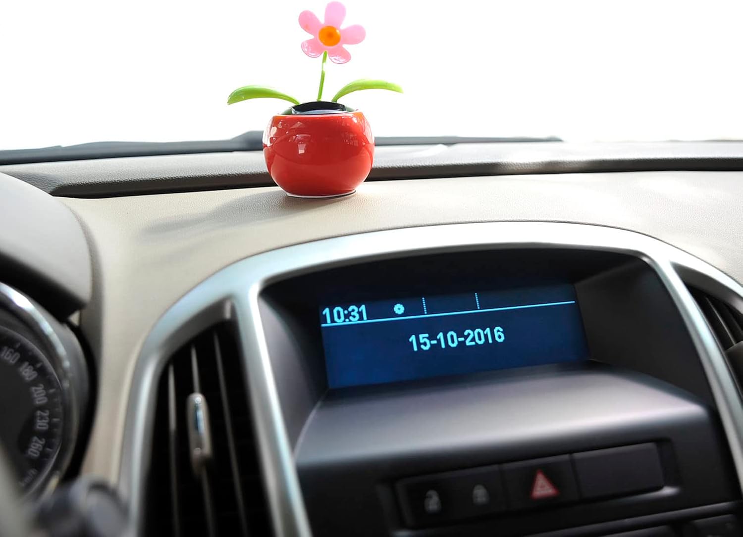 PowerTRC Flor bailarina con energía solar  Juguete de regalo de decoración de escritorio, ventana o automóvil  No requiere baterías  Divertida flor